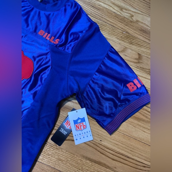 NFL Vintage Marks Team Apparel Jersey adult Buffalo Bills Men’s Sz New! Blue - Picture 6 of 6